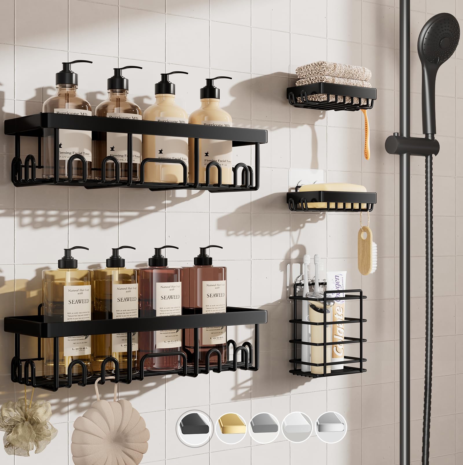 Veken Shower Caddy 6-Pack